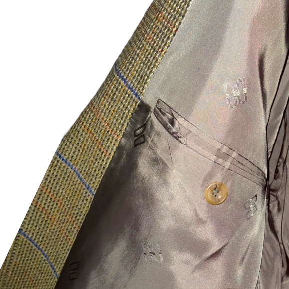 VINTAGE DAKS PURE NEW WOOL 3 BUTTON BLAZER JACKET SZ T42 - Picture 12 of 16